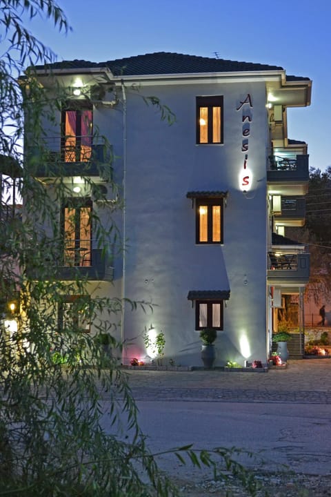 Property building, Night, Parking