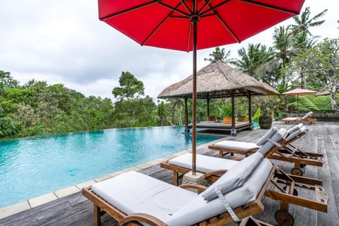 Patio, Natural landscape, Swimming pool, sunbed