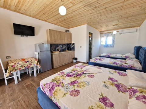 TV and multimedia, Kitchen or kitchenette, Photo of the whole room, Seating area, Bedroom, wardrobe