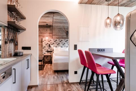 Kitchen or kitchenette, Dining area, Bedroom, kitchen