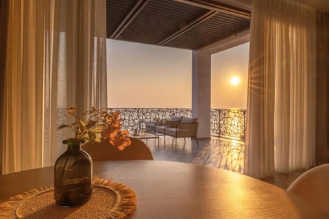 Balcony/Terrace, Seating area, Sea view, Sunset