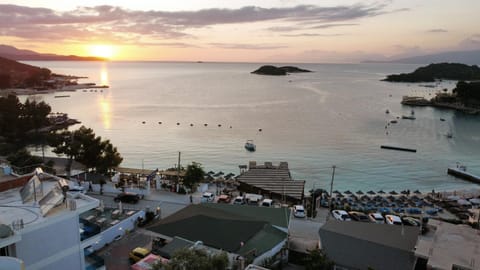 Beach, Sea view, Sunset
