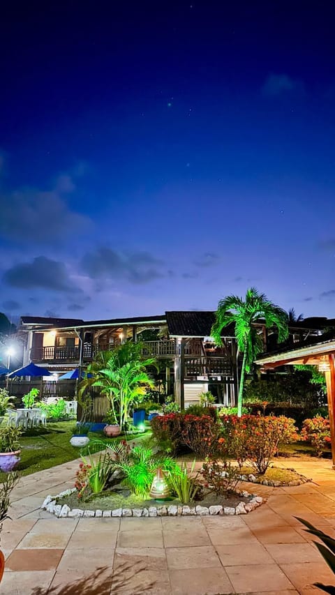 Property building, Night, Garden, Garden view