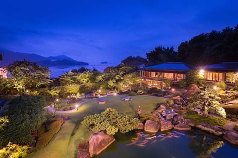 Night, Garden, Garden view