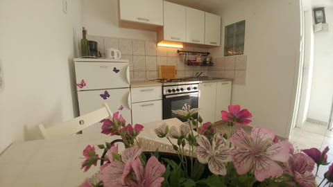 Kitchen or kitchenette, oven, stove