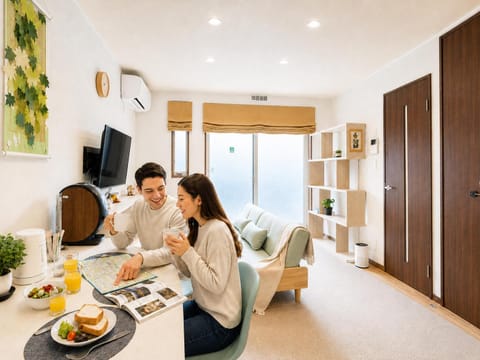 People, Living room, Photo of the whole room, Dining area, toaster