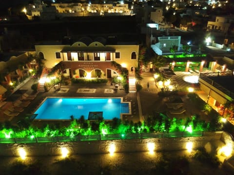 Property building, Night, Bird's eye view, Pool view, Sea view, Swimming pool