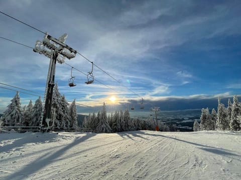 Natural landscape, Winter, Skiing, Mountain view