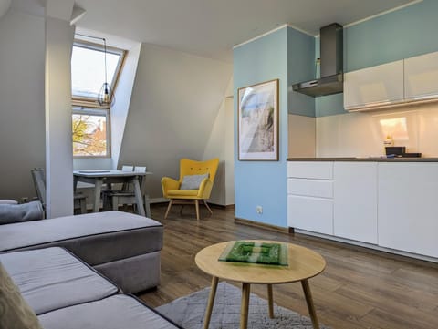 Kitchen or kitchenette, Living room, Dining area