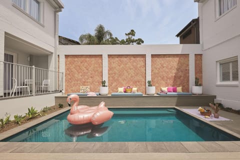 Property building, Pool view, Swimming pool, sunbed