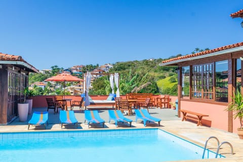 Patio, Day, Natural landscape, Mountain view, Pool view, Swimming pool, sunbed