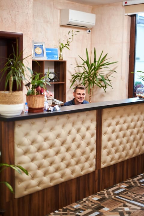 People, Lobby or reception, air conditioner