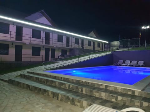 Night, Pool view, Swimming pool