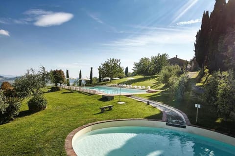 Property building, Living room, Swimming pool