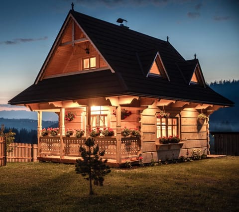 Property building, Night, Garden