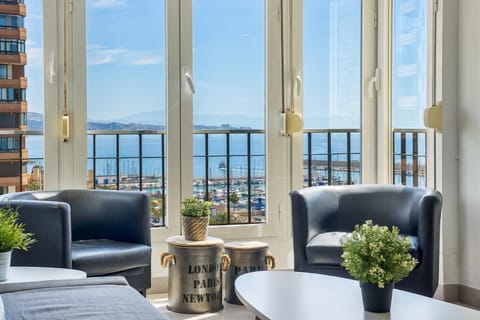 View (from property/room), Living room, Sea view