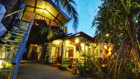 Property building, Night, Garden view