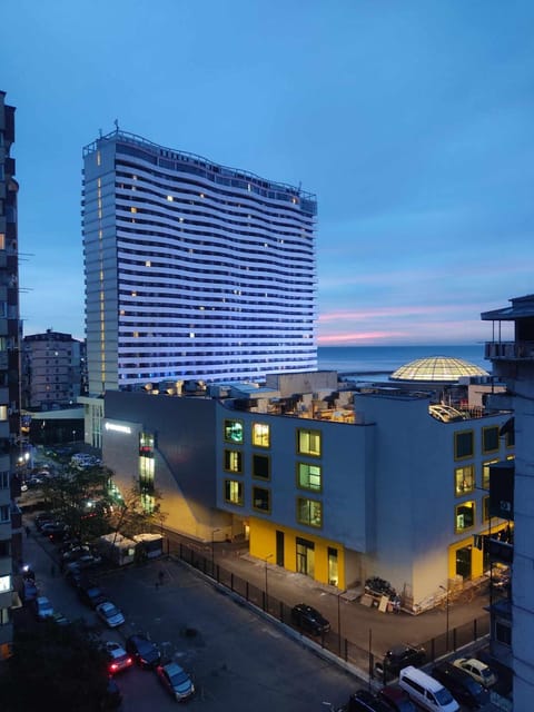 Night, City view, Parking