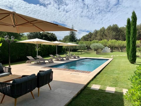 Natural landscape, Garden, Swimming pool