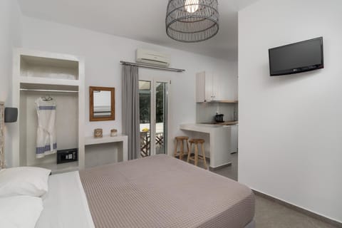 Bed, TV and multimedia, Photo of the whole room, hair dresser