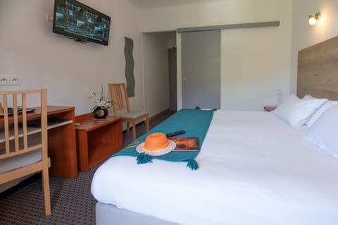 Bed, TV and multimedia, Photo of the whole room, Bedroom