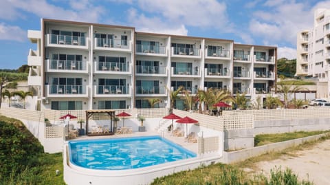 Property building, Facade/entrance, Pool view