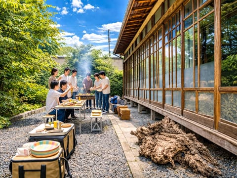 BBQ facilities, Garden, group of guests
