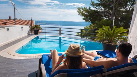 Balcony/Terrace, Mountain view, Pool view, Sea view, Swimming pool