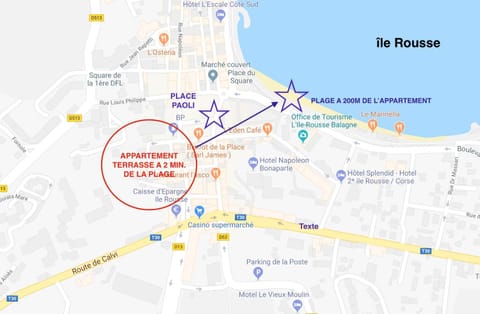 APPART CLIMATISE / TERRASSE A 2 MIN DE LA PLAGE Apartment in L'Île-Rousse