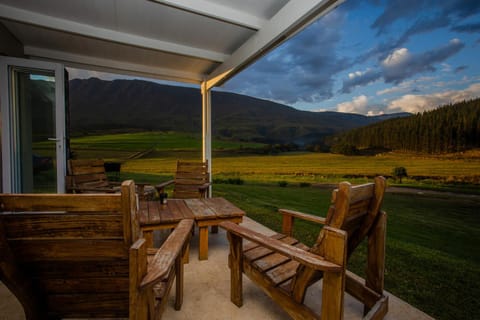BBQ facilities, Seating area, Sunset, Family