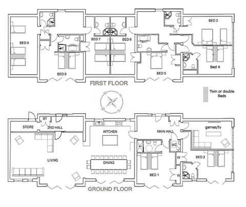Bird's eye view, Floor plan