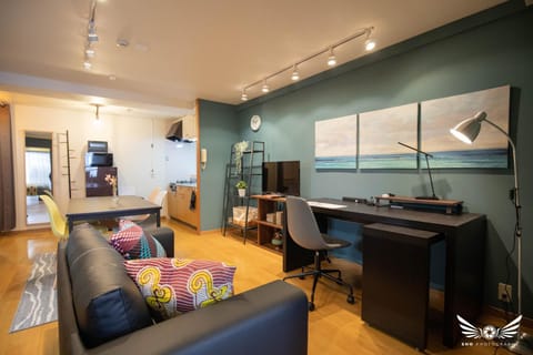 Living room, Dining area, hair dresser
