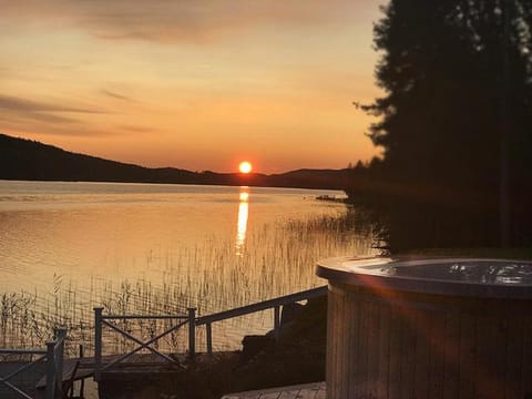 Natural landscape, Summer, Hot Spring Bath, Sunset