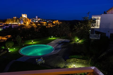 Night, View (from property/room), Landmark view, Swimming pool