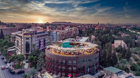 Property building, City view, Location, Sunset