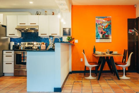 Kitchen or kitchenette, Living room, Dining area