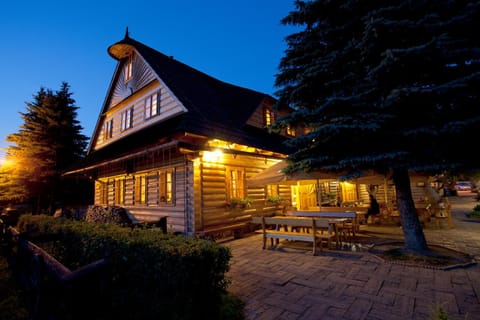 Property building, Night, Garden