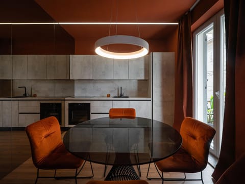 Kitchen or kitchenette, Dining area, stove, kitchen