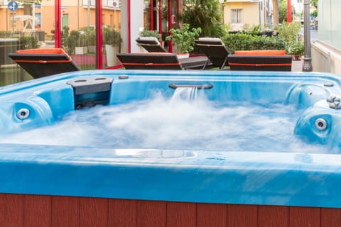 Property building, Hot Tub, Pool view
