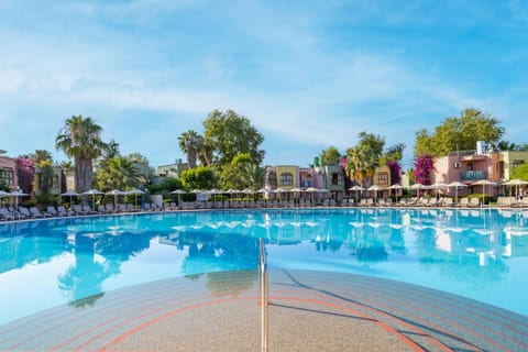 Swimming pool, sunbed