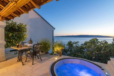 Hot Tub, View (from property/room), Balcony/Terrace, Sea view