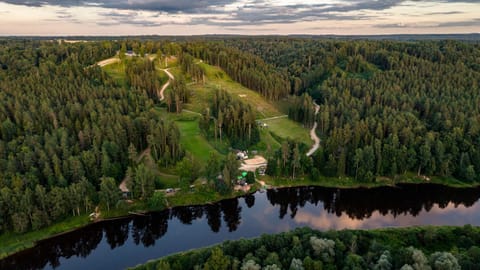 Nearby landmark, Natural landscape, Bird's eye view, River view, Location