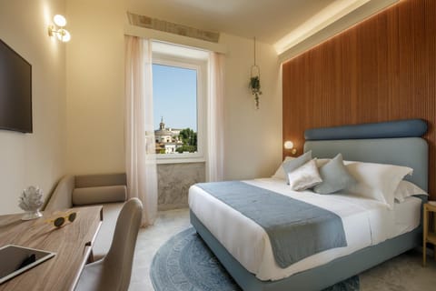 Bed, TV and multimedia, Photo of the whole room, Bedroom, City view