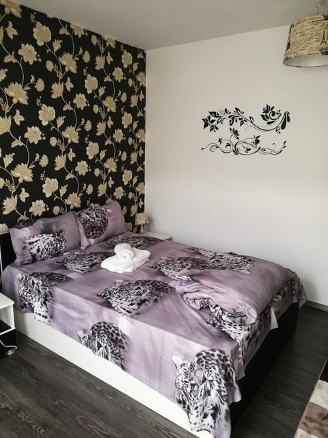 white black rooms Apartment in Serbia