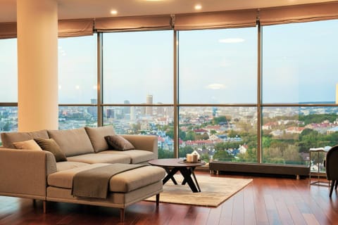 Living room, Seating area, City view