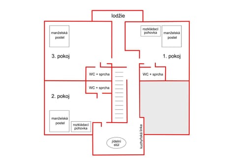 Photo of the whole room, Floor plan
