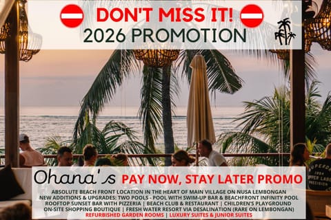 Ohana's Beachfront Resort & Beach Club Resort in Nusapenida