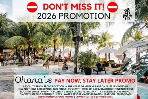 Ohana's Beachfront Resort & Beach Club Resort in Nusapenida