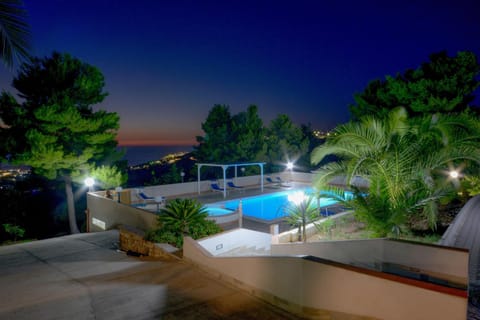 Night, Natural landscape, Pool view, Swimming pool