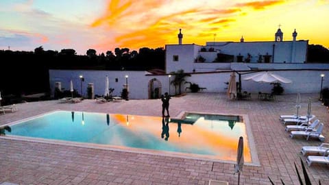 Pool view, Swimming pool, Sunset